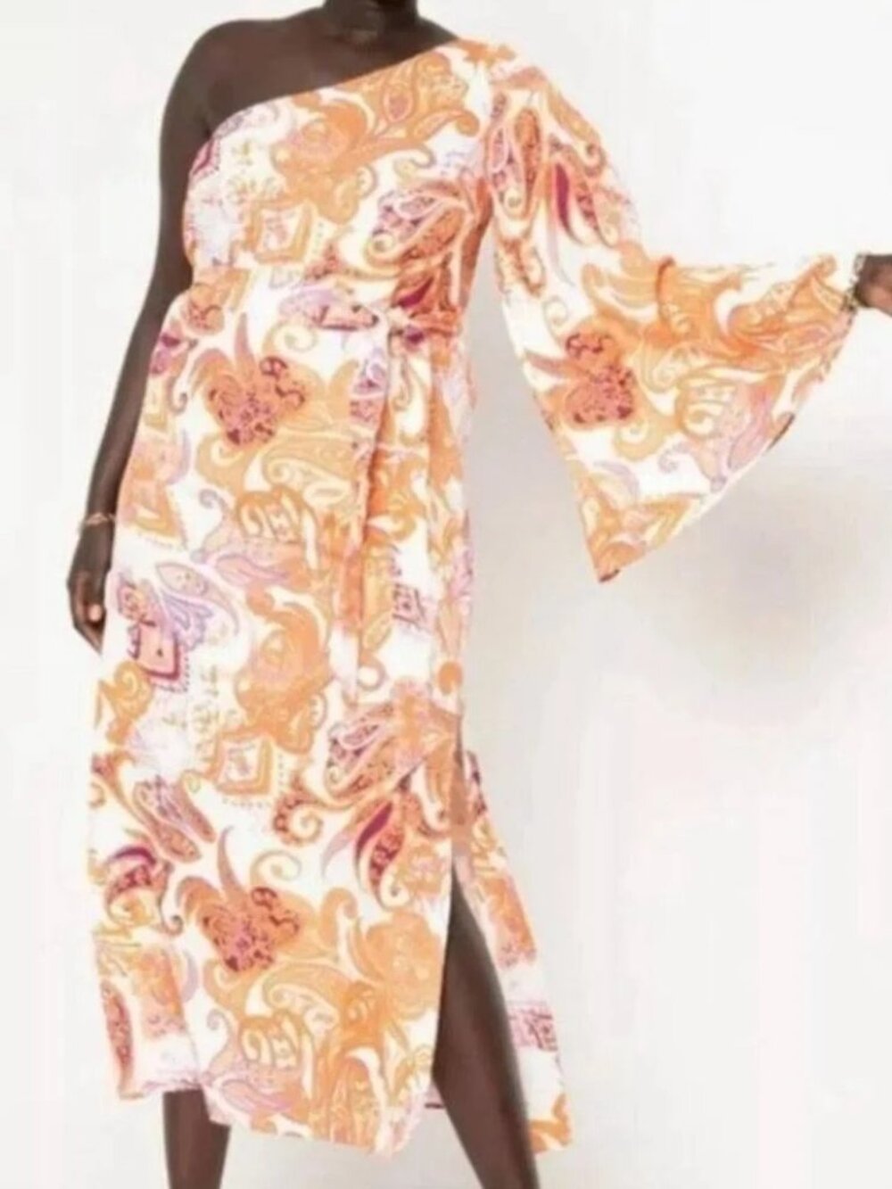 Graceful ELOQUII Cora One-Shoulder Dress